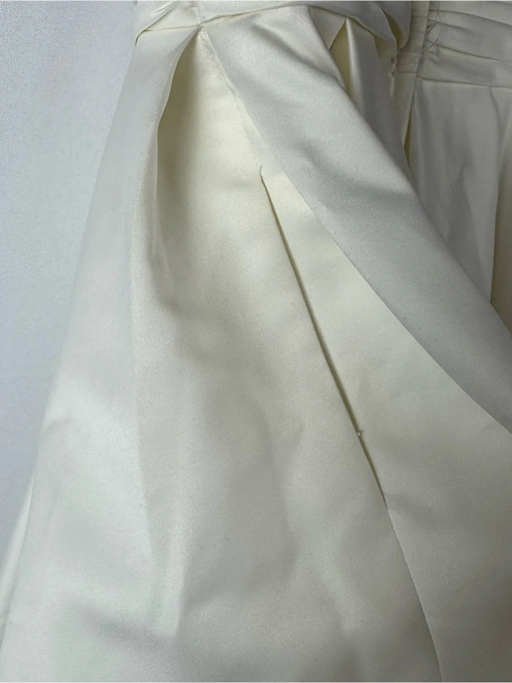 DB Studio Ivory White Satin Tea Length Ball Gown Flower Girl Dress 8 - Picture 6 of 6